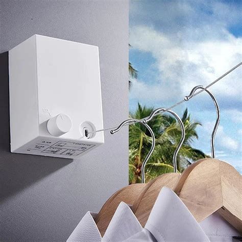 Wall Mounted Retractable Clothesline | Stainless Steel Invisible Laundry Drying Line | Heavy Duty Space Saving Clothes Dryer Rack