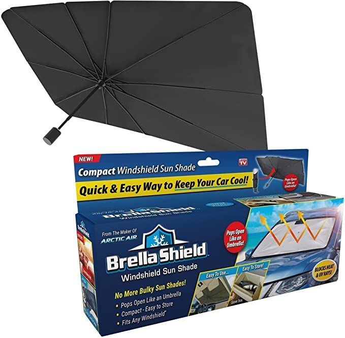 Car Windshield Sun Shade Umbrella – Foldable UV Protection Sun Block Cover | Heat Insulation | Military Grade 10-Rib Design