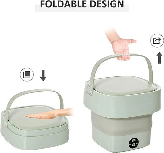 Portable Foldable Mini Washing Machine β USB Electric Collapsible Laundry Bucket for Underwear, Baby Clothes, Socks & Travel | Compact Washing Machine