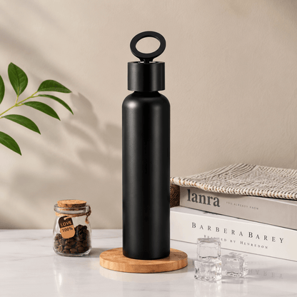 24 𝙤𝙯 𝙄𝙣𝙨𝙪𝙡𝙖𝙩𝙚𝙙 𝙎𝙩𝙖𝙞𝙣𝙡𝙚𝙨𝙨 𝙎𝙩𝙚𝙚𝙡 𝙒𝙖𝙩𝙚𝙧 𝘽𝙤𝙩𝙩𝙡𝙚 𝙒𝙞𝙩𝙝 𝙋𝙝𝙤𝙣𝙚 𝙈𝙤𝙪𝙣𝙩 ZORIX Black 