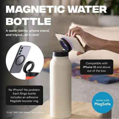 24 oz Insulated Stainless Steel Water Bottle With Phone Mount