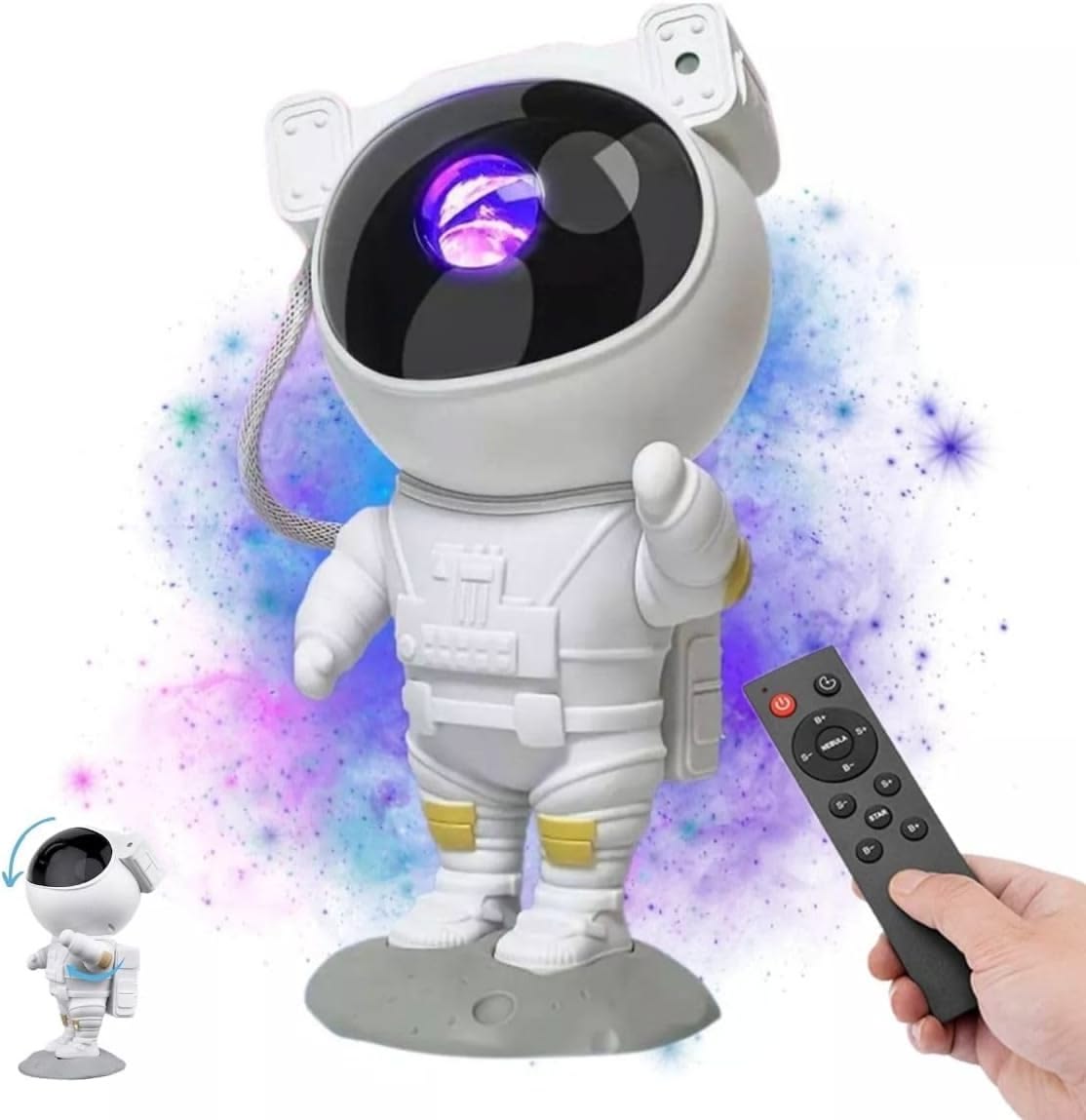 Astronaut Galaxy Projector – Starry Night Sky LED Nebula Lamp for Bedroom, Kids Room & Home Decor