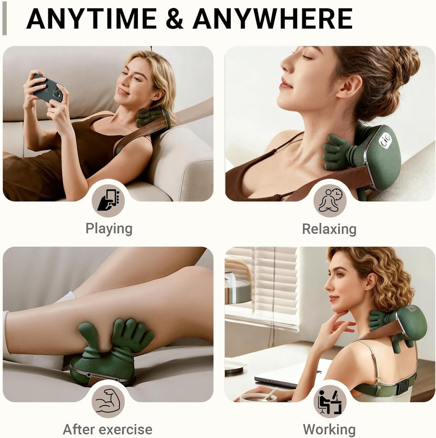 Handheld Lightweight Electric Trapezius and Neck Massager