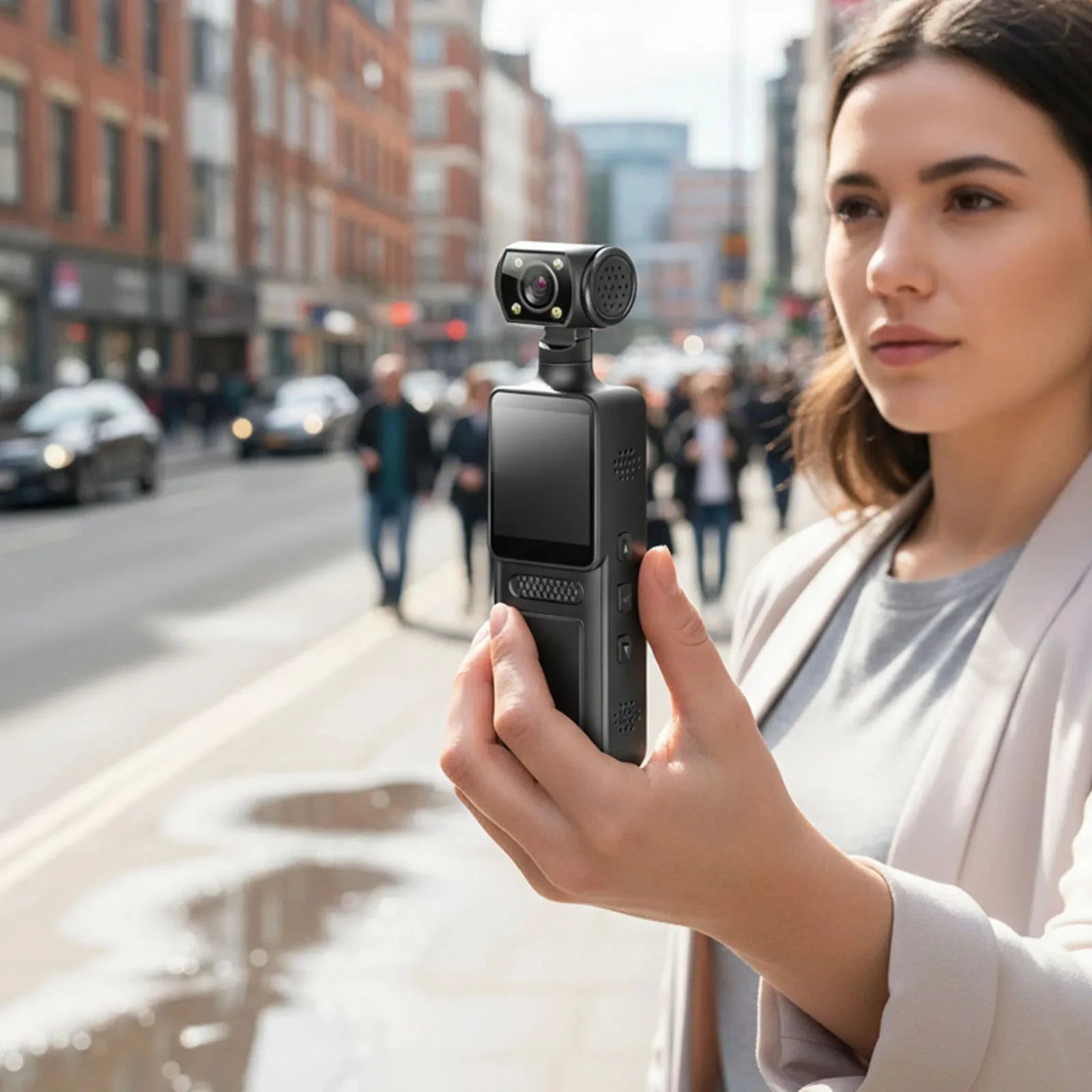 4K WiFi Action Body Camera with 180° Rotating Lens