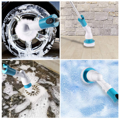 3-in-1 Electric Spin Scrubber with Extendable Handle