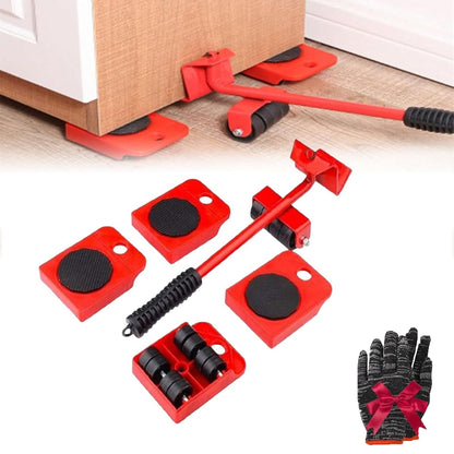 Heavy Duty Furniture Lifter & Moving Tool Set with 4 Wheels | Easy Furniture & Appliance Moving Roller Kit | Safe Home Moving Tool