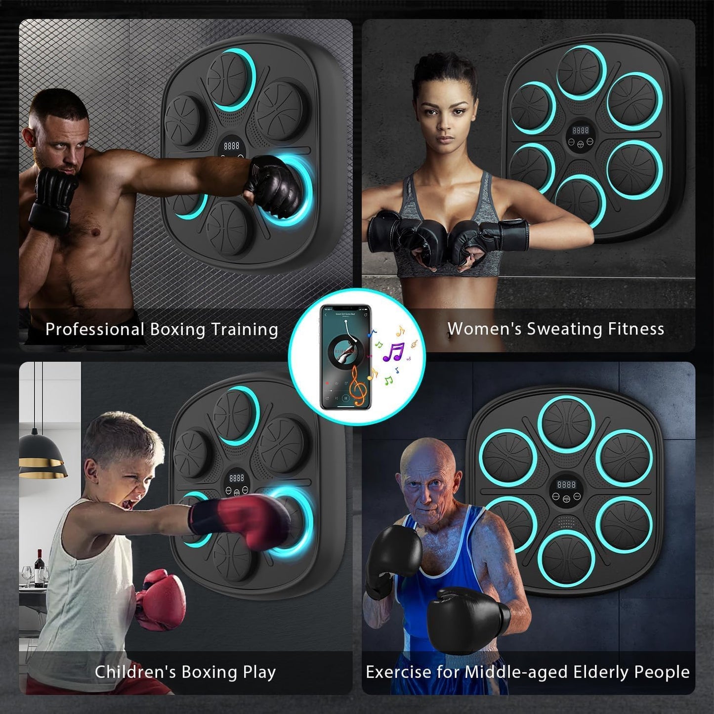Smart LED Wall-Mounted Electronic Boxing Punching Target