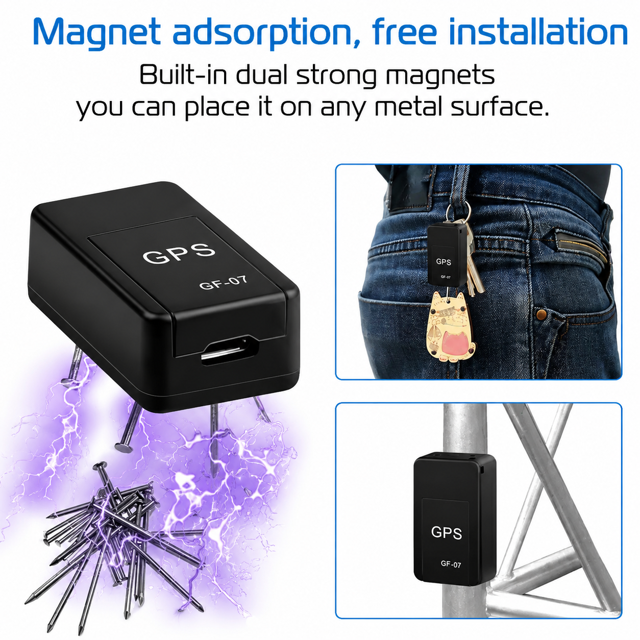 Mini GPS Car Tracker OBD-II Real-Time Vehicle Locator Anti-Theft Tracking Device