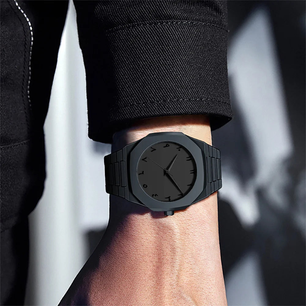 Men's Minimalist Quartz Watch With PC Strap