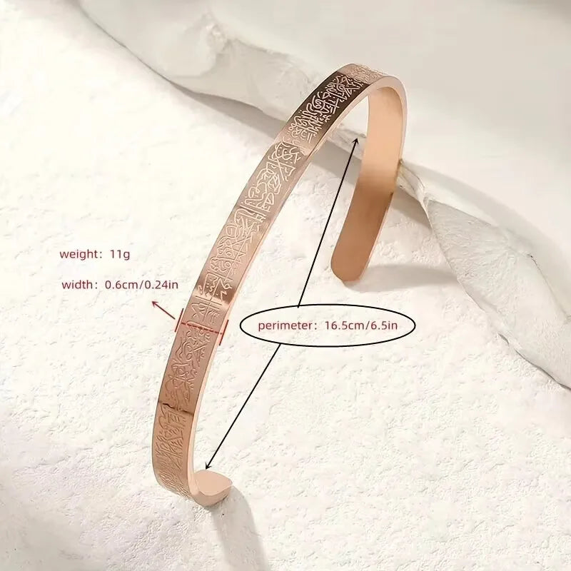 C-Shaped Open Cuff Bracelet – Unisex Zinc Alloy Jewelry