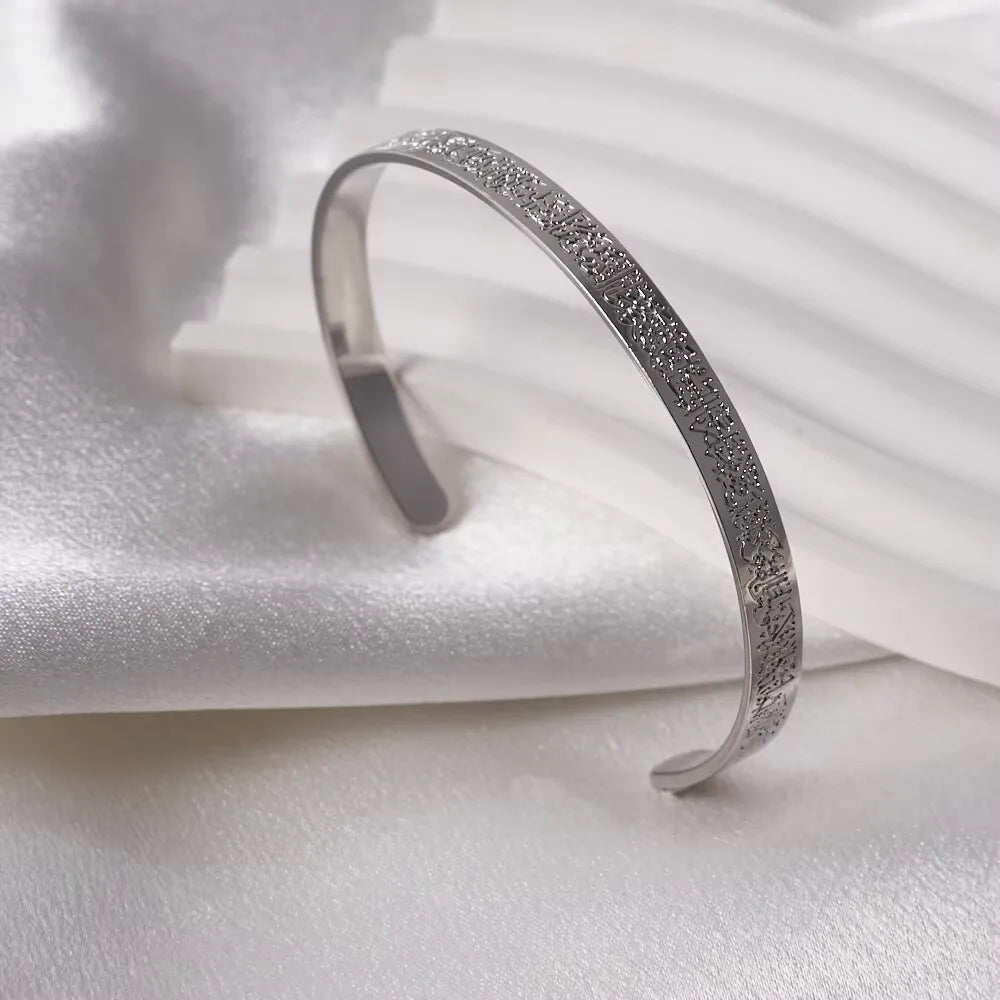 C-Shaped Open Cuff Bracelet – Unisex Zinc Alloy Jewelry