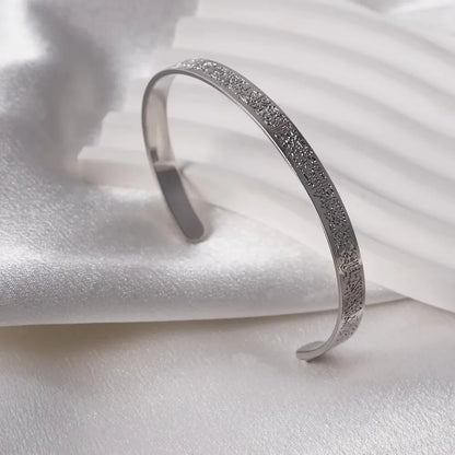 C-Shaped Open Cuff Bracelet – Unisex Zinc Alloy Jewelry