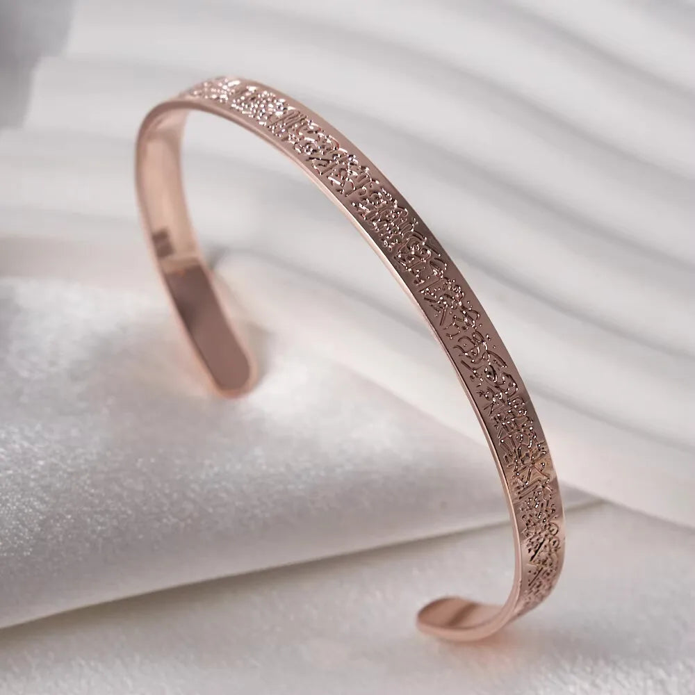 C-Shaped Open Cuff Bracelet – Unisex Zinc Alloy Jewelry