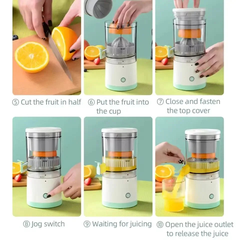 Portable USB Electric Juicer – Mini Wireless Fruit Blender