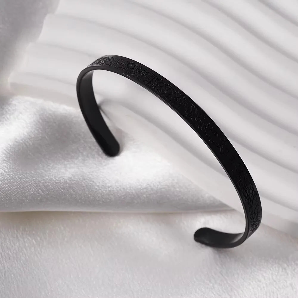C-Shaped Open Cuff Bracelet – Unisex Zinc Alloy Jewelry