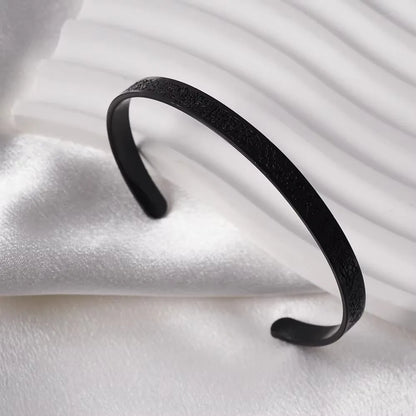C-Shaped Open Cuff Bracelet – Unisex Zinc Alloy Jewelry