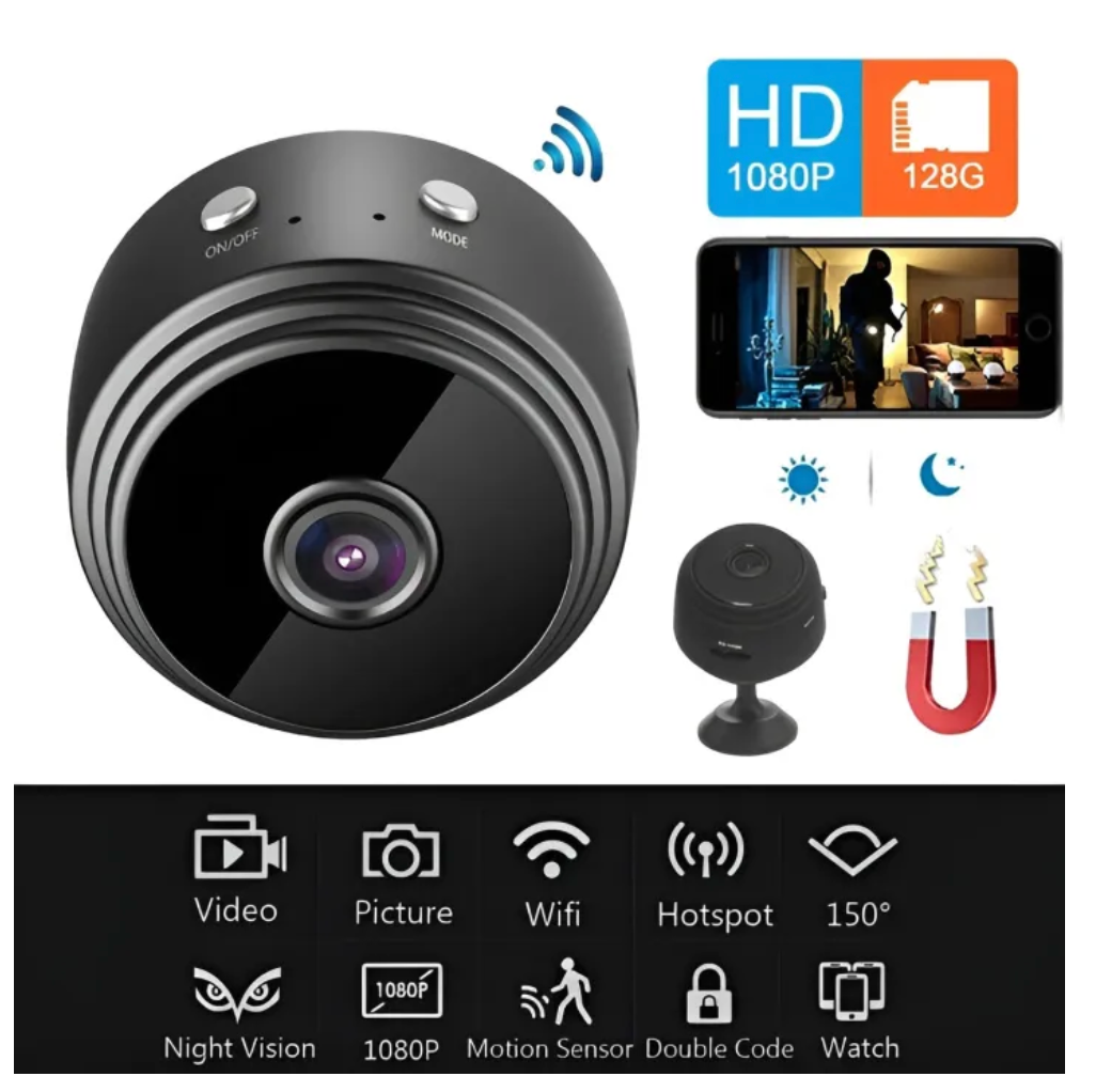 A9 Mini WiFi Camera – HD Wireless Security Camera with Night Vision, Motion Detection & Remote Monitoring