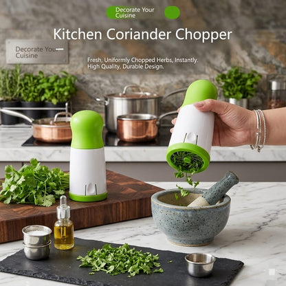 Manual Herb & Coriander Mill – Stainless Steel Leafy Green Vegetable Chopper