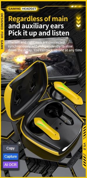 Gaming Wireless Bluetooth Earbuds | 40ms Ultra Low Latency TWS Earphones with ENC Noise Reduction, HD Stereo Sound & LED Charging Case for PUBG, Free Fire & Mobile Gaming
