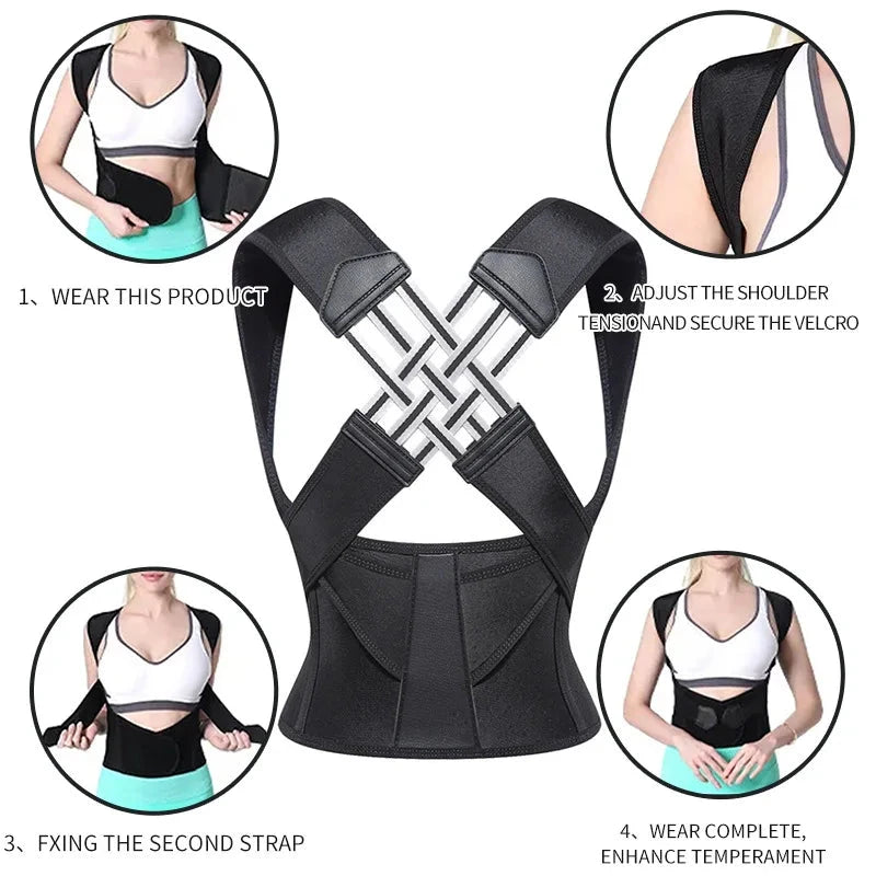 Adjustable Back Posture Corrector Brace for Adults