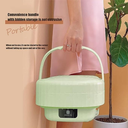 Portable Foldable Mini Washing Machine – USB Electric Collapsible Laundry Bucket for Underwear, Baby Clothes, Socks & Travel | Compact Washing Machine