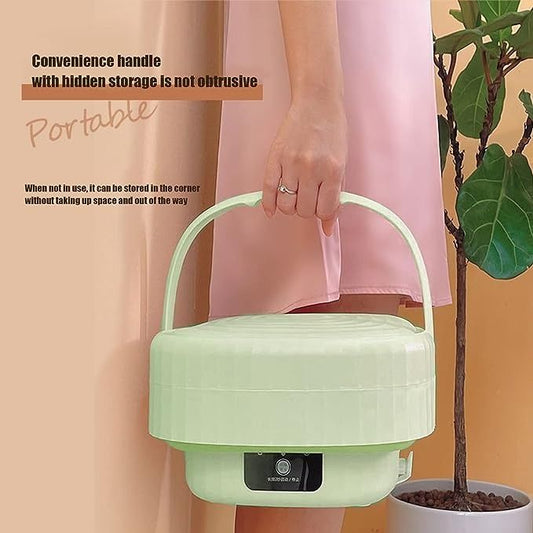 Portable Foldable Mini Washing Machine – USB Electric Collapsible Laundry Bucket for Underwear, Baby Clothes, Socks & Travel | Compact Washing Machine