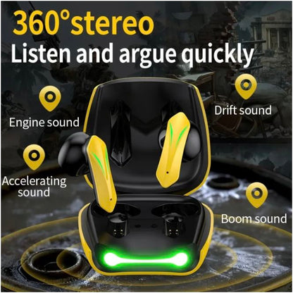 Gaming Wireless Bluetooth Earbuds | 40ms Ultra Low Latency TWS Earphones with ENC Noise Reduction, HD Stereo Sound & LED Charging Case for PUBG, Free Fire & Mobile Gaming