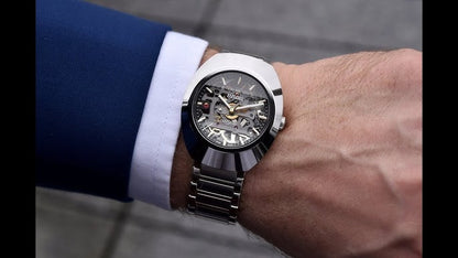 RADO DiaStar 10/UE Automatic Skeleton Watch for Men – Premium Stainless Steel Swiss Style Mechanical Wristwatch | Luxury Business Dress Watch