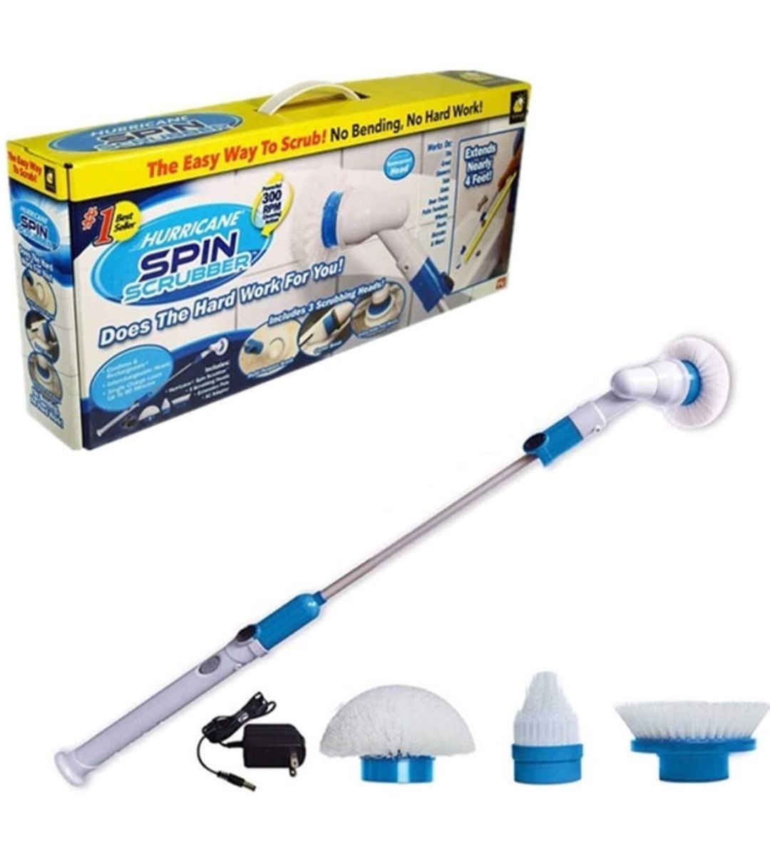 3-in-1 Electric Spin Scrubber with Extendable Handle