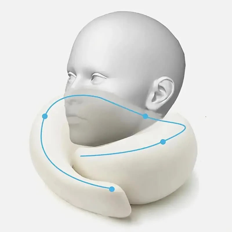 Portable Memory Foam Neck Pillow with 360° Ergonomic Support