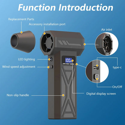 Super Power Rechargeable High-Speed Turbo Air Blower